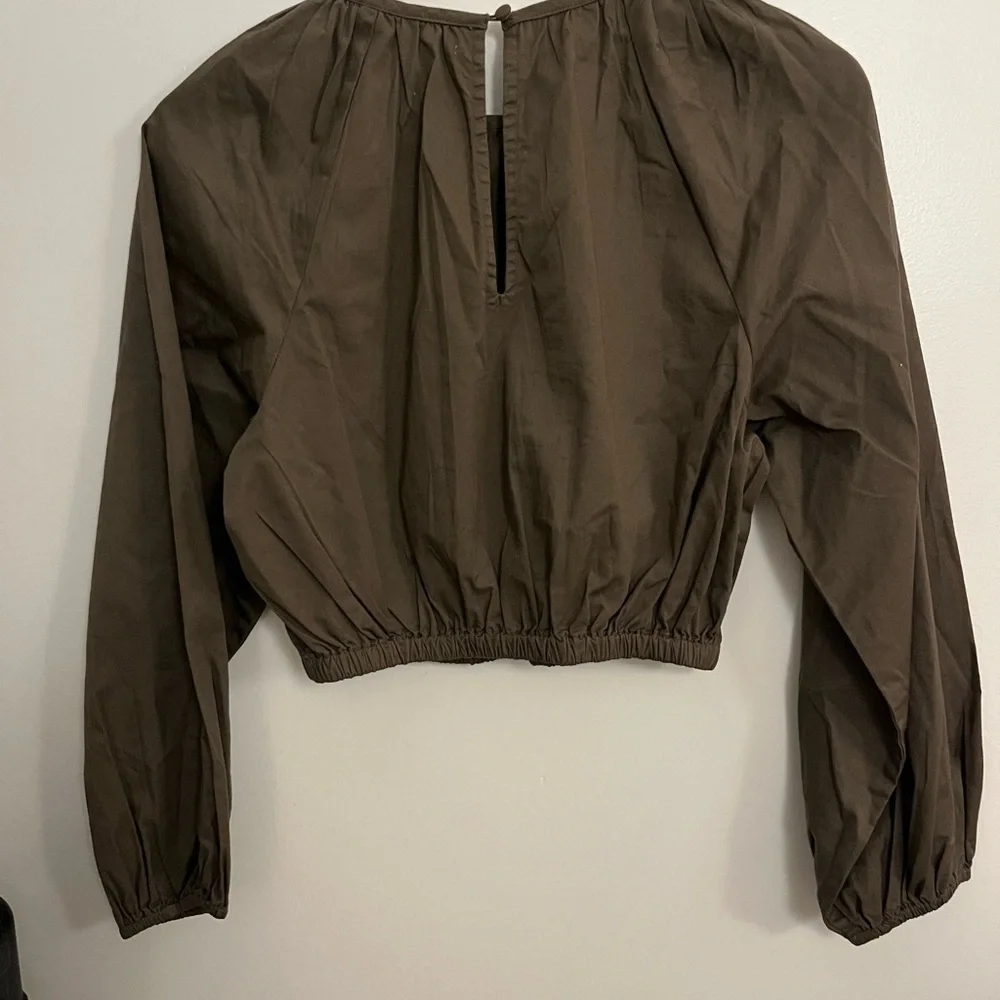 Sundry cropped cotton blouse womens size 0 - Picture 3 of 6